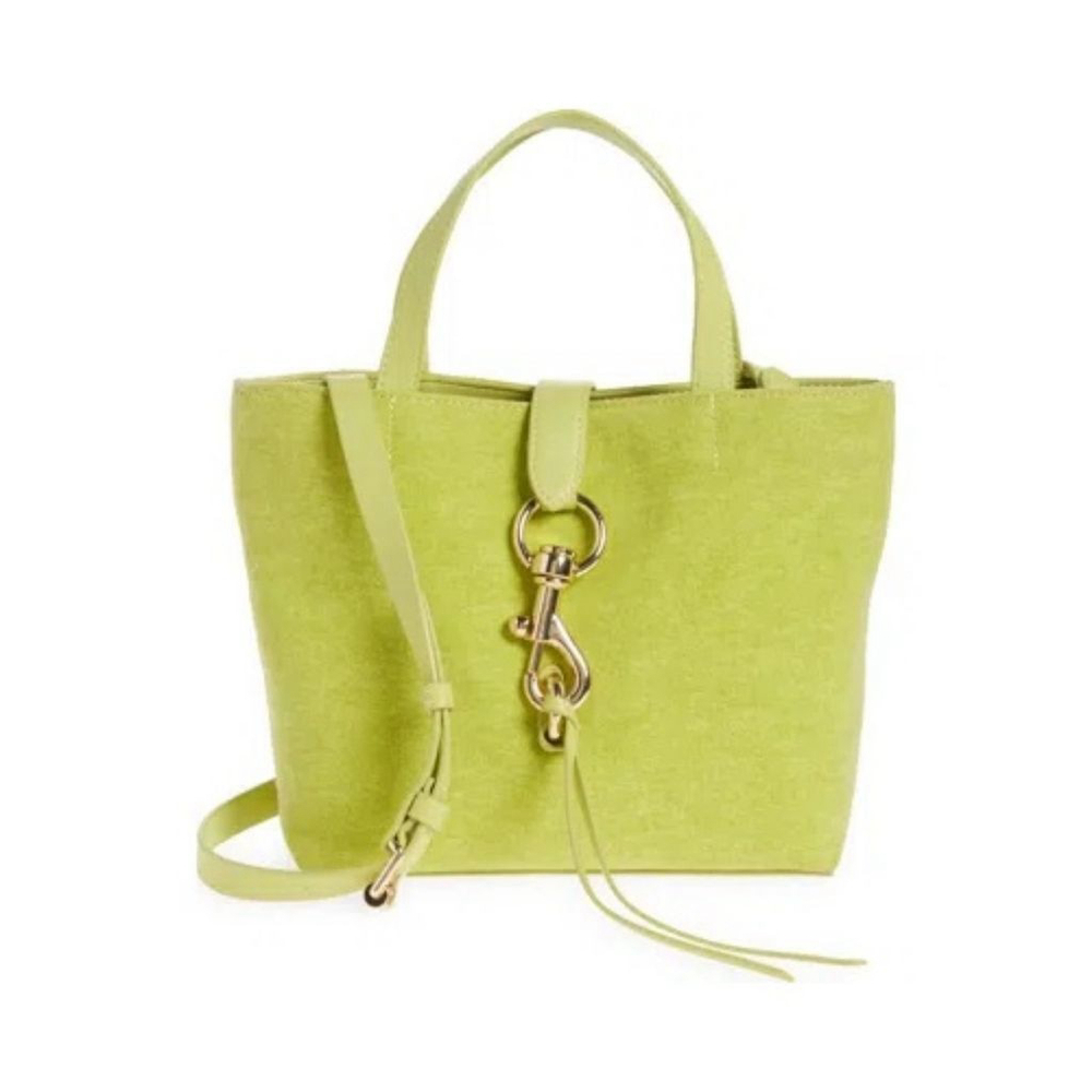 Rebecca Minkoff Megan Mini Tote Crossbody Bag Chartreuse lime green - Picture 2 of 9